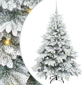 vidaXL Mű karácsonyfa 150 LED-del állvánnyal Fehér 150 cm PE és PVC