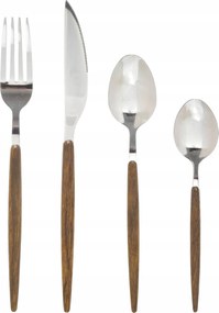 Evőeszköz Szett 6 Személyes, Fa Nyéllel 24 Részes Amazon