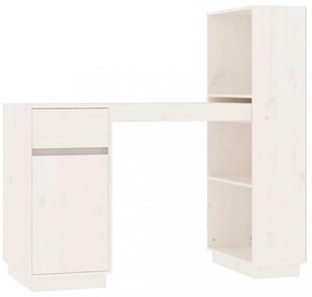 fehér tömör fenyőfa íróasztal 110x53x117 cm