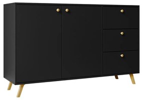 Komód Astradon 2D3S (fekete + arany) . 1103633