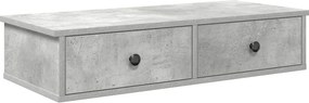 vidaXL Falipolc fiókokkal betonszürke 80x31x17 cm műszaki fa
