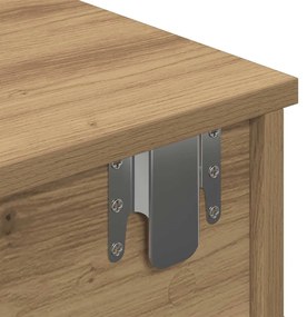 kézműves tölgy szerelt fa falipolc fiókokkal 100 x 37,5 x 19 cm