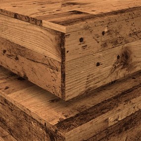 antik fa színű dohányzóasztal LED-lámpákkal 90x50x40 cm