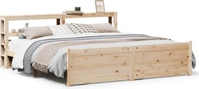vidaXL tömör fenyőfa ágykeret fejtámlával 200 x 200 cm