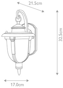 Elstead STL2-S-WB - Kültéri fali lámpa ST LOUIS 1xE27/100W/230V IP44
