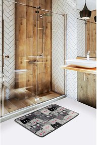 Szürke fürdőszobai kilépő 40x60 cm Meow – Foutastic