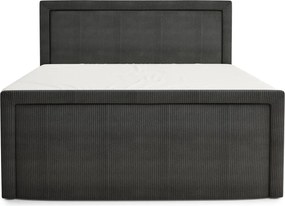 Antracitszürke ágyneműtartós boxspring ágy 200x200 cm Fresco – Maison de Rêve
