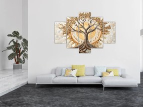Kép – Arany életfa mozaikban (150x105 cm)