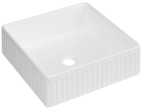 Invena Glamour mosdótál 36.5x36.5 cm négyzet mosdótálak fehér CE-63-K01
