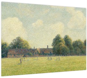 Üveg kép - Camille Pissarro, Hampton Court Green, reprodukciók (70x50 cm)