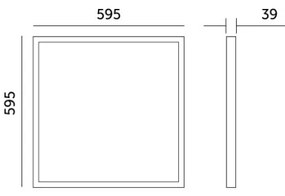 LED Mennyezeti panel BRISBANE LED/36W/230V 4000K 59,5x59,5 cm fekete