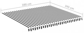 antracitszürke és fehér csere napellenző ponyva 4 x 3,5 m