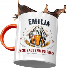 Narancssárga Bögre Emilia Barátnőnek Ajándék Nyomtatott Fotóval