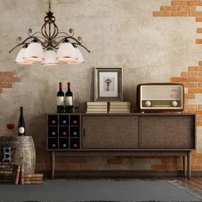 Csillár láncon RETRO II 5xE27/60W/230V