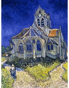 Reprodukciós kép 30x40 cm The Church at Auvers, Vincent van Gogh – Fedkolor