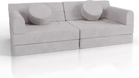 Juskys Gyerek kanapé Kayo 150x75x50 cm - bézs