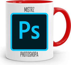Piros Bögre Grafika Photoshop Mester Nyomtatott Fotóval