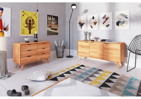 Alacsony bükkfa komód 90x63 cm Greg - The Beds