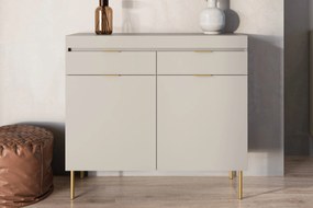 Sentia komód 105 cm, kétajtós két fiókkal - kasmír / aranysárga