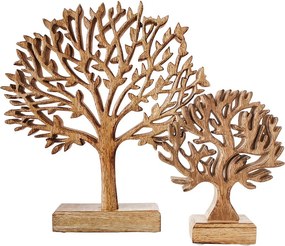AUTUMN FOREST mangófából készült dekor fa 17cm