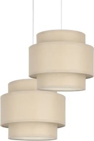 BRILAGI - Kábeles függőlámpa RESNA 2xE27/60W/230V, átm. 30 cm, bézs