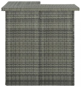 4 részes szürke polyrattan kerti bárszett párnával