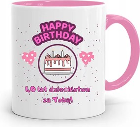 Születésnapra 40 40-es 40-es Bögre Rózsaszín Ajándék fényképes nyomattal