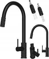 Konyhai Csaptelep fekete, kihúzható Kifolyócsővel Glami álló konyhai csaptelep