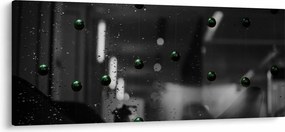 Absztrakt kép - zöld golyó (120x50 cm)