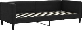 vidaXL fekete szövet kanapéágy 80 x 200 cm