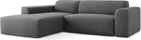 Szürke sarokkanapé (bal oldali-heverő résszel) Keli – Makamii