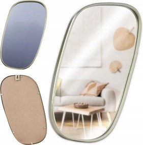 Fali tükör Arany lógó kör arany fém keretben 35x19,5 cm