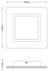 Globo 41767Q - LED Mennyezeti lámpa CLAY LED/23W/230V