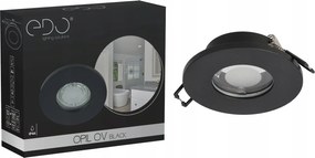 Halogén Mennyezeti Lámpatest Fürdőszobába Fekete IP44 Edo