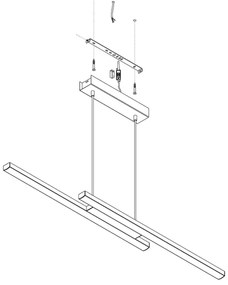 Eglo 97907 - FRAIOLI-C LED RGB dimmelhető függeszték 2x17W/230V