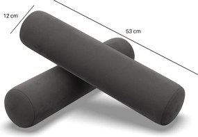 Görgős párna, 2 db, hab töltet, szövet anyag, szürke