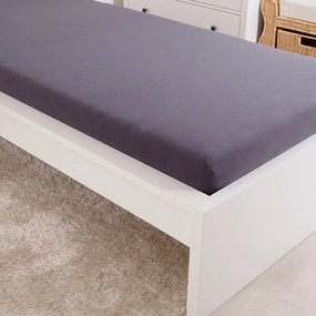 4Home Mako jersey lepedő antracit, 90 x 200 cm