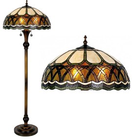 Tiffany álló lámpa Bézs félkör alakú