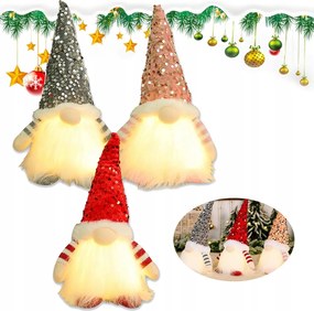 3 db Manó Karácsonyfadísz, Manó Karácsonyi díszek Mikulás Manó