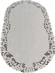 Hímzett Futófelület 80x140 Ovális Asztalra Virágok