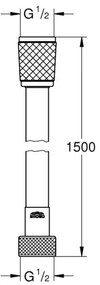 GROHE 287412432 - VITALIOFLEX TREND 1500 mm fekete zuhanycső