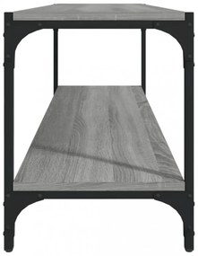 szürke sonoma színű szerelt fa és acél TV-szekrény 100x33x41 cm