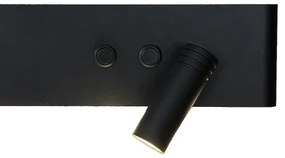 LED fali spotlámpa RESORT, LED/10W/230V + LED/3W, fekete, jobb oldali