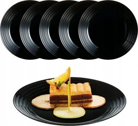 Desszert tányérok Luminarc Edzett Üveg 6 db 19,5 cm kerek fekete