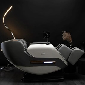 Masszázsfotel Szürke Eco-bőr Kárpittal. VX MAX