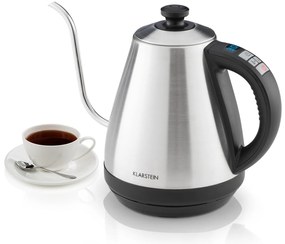 Klarstein Garcon, vízforraló, 1 L, 2000 W, melegentartó funkció, hattyúnyak, rozsdamentes acél