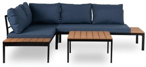 Kerti Ülőgarnitúra Sötétkék/Fekete Színben. NORMAN