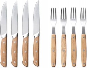 Morso Foresta Steak Pizza evőeszközök 8 El. Tölgyfa fogantyú
