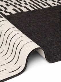 Fekete-krémszínű kültéri-beltéri szőnyeg 120x170 cm Haringey Acacia – Ted Baker