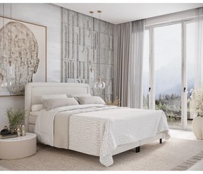 Krémszínű boxspring ágy 180x200 cm Dove – Maison de Rêve